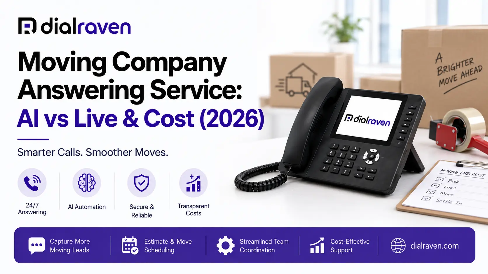 Moving Company Answering Service: AI vs Live & Cost (2026)