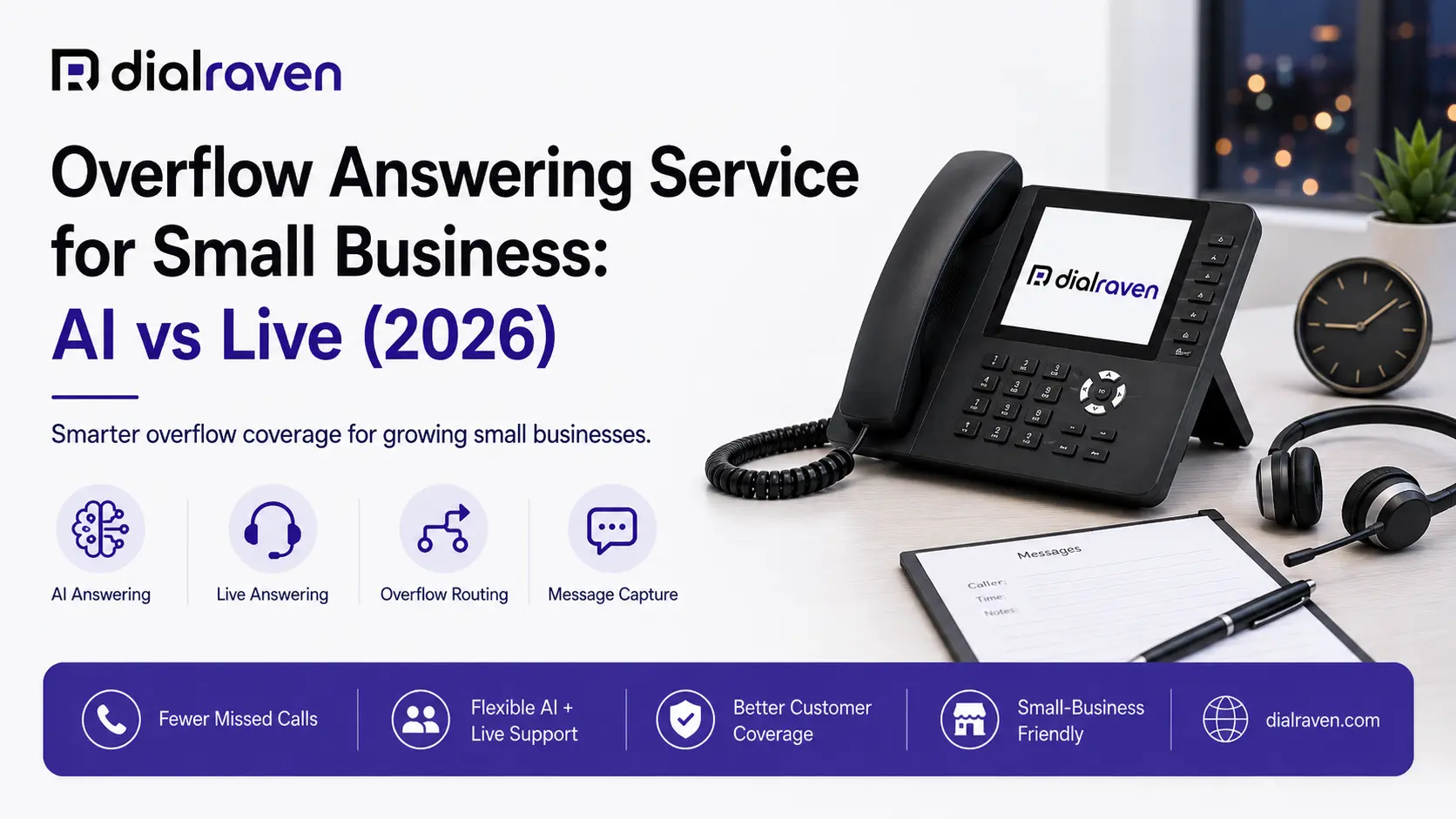 Overflow Answering Service for Small Business: AI vs Live (2026)