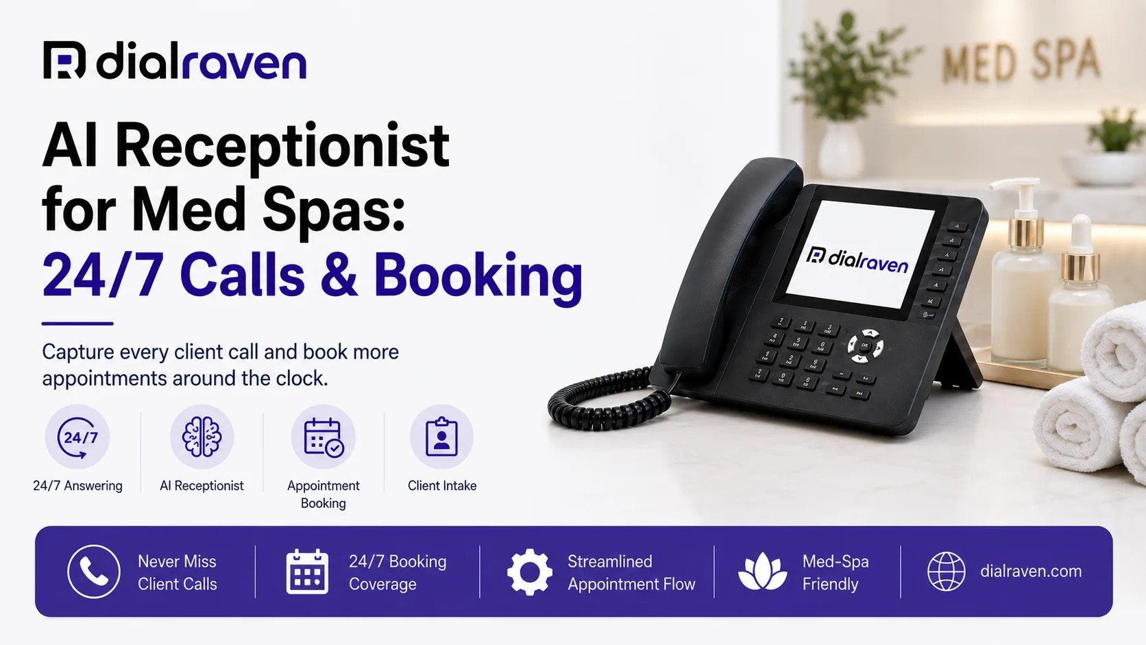 AI Receptionist for Med Spas: 24/7 Calls & Booking