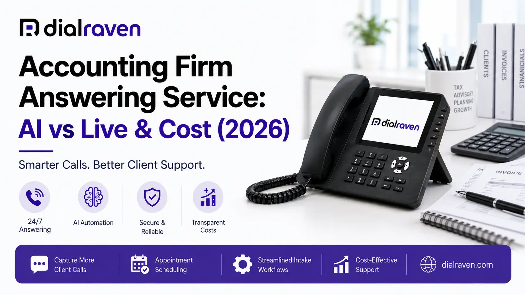 Accounting Firm Answering Service: AI vs Live & Cost (2026)