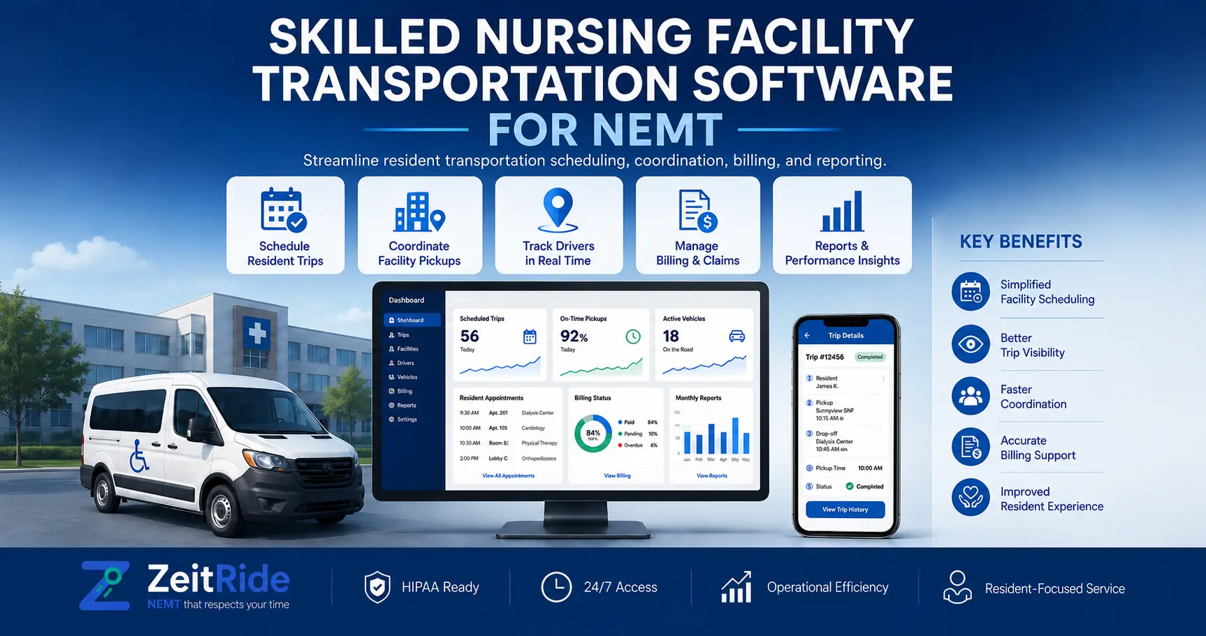 Skilled Nursing Facility Transportation Software for NEMT