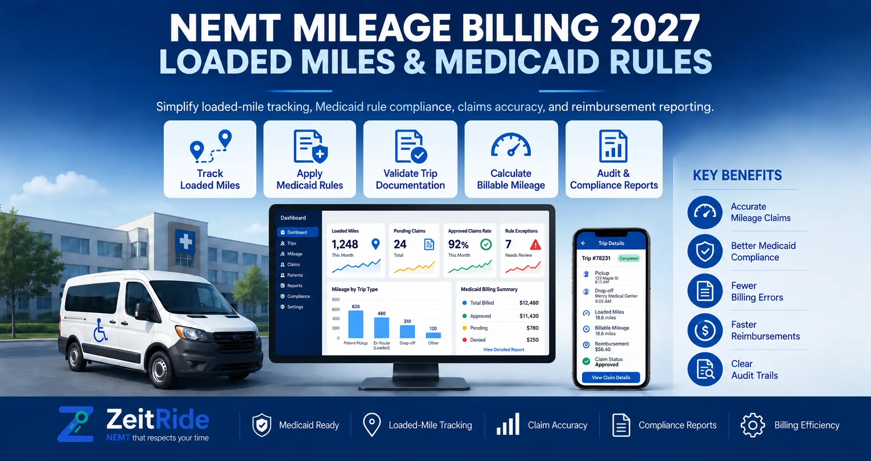 NEMT Mileage Billing 2027: Loaded Miles & Medicaid Rules