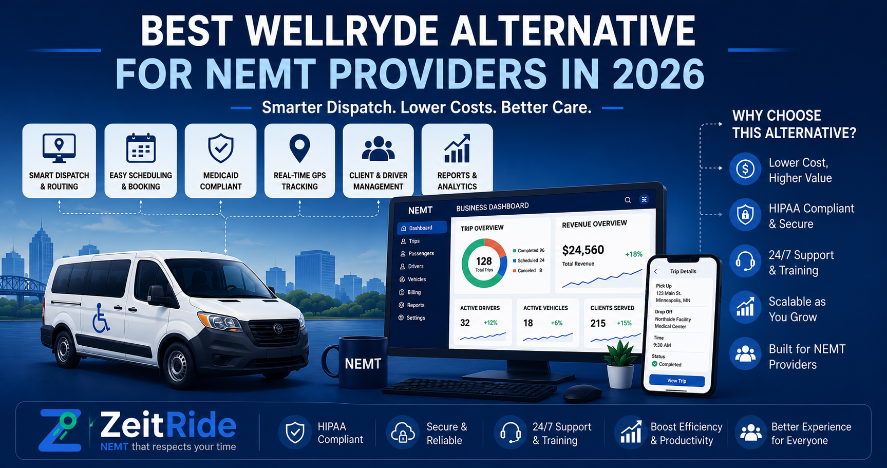 ZeitRide vs WellRyde: Which NEMT Platform Fits Your Fleet?