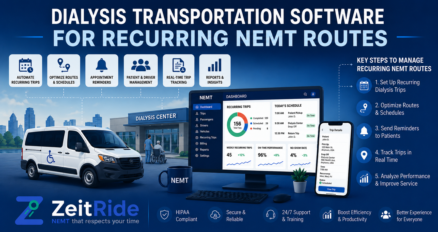 Dialysis Transportation Software for Recurring NEMT Routes