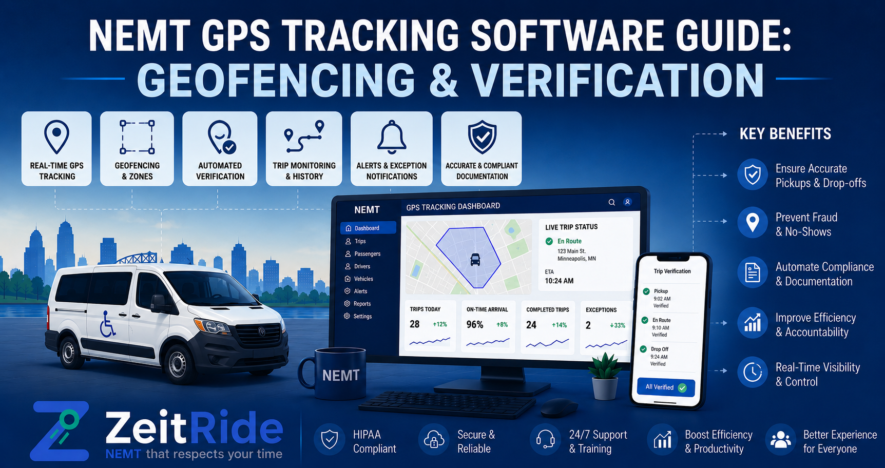 NEMT GPS Tracking Software Guide: Geofencing & Verification