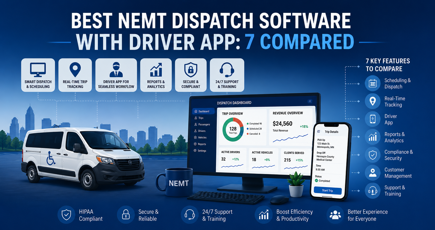 Best NEMT Dispatch Software With Driver App: 7 Compared
