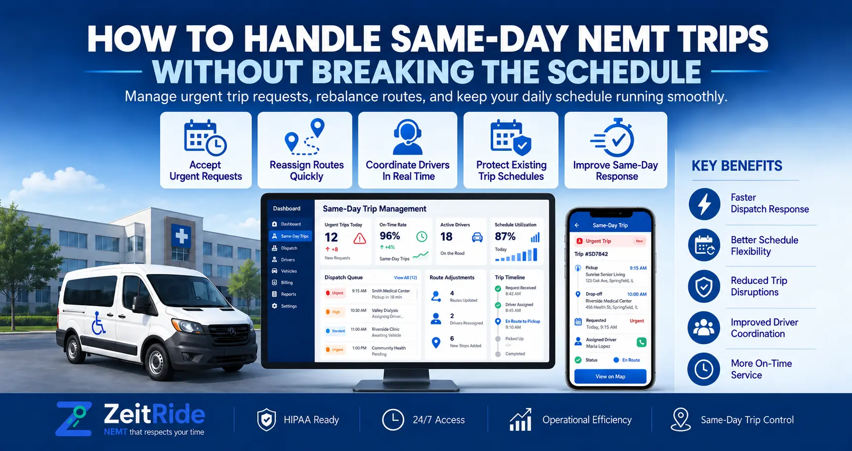 Same-Day NEMT Trips: Add Urgent Rides Without Disruption