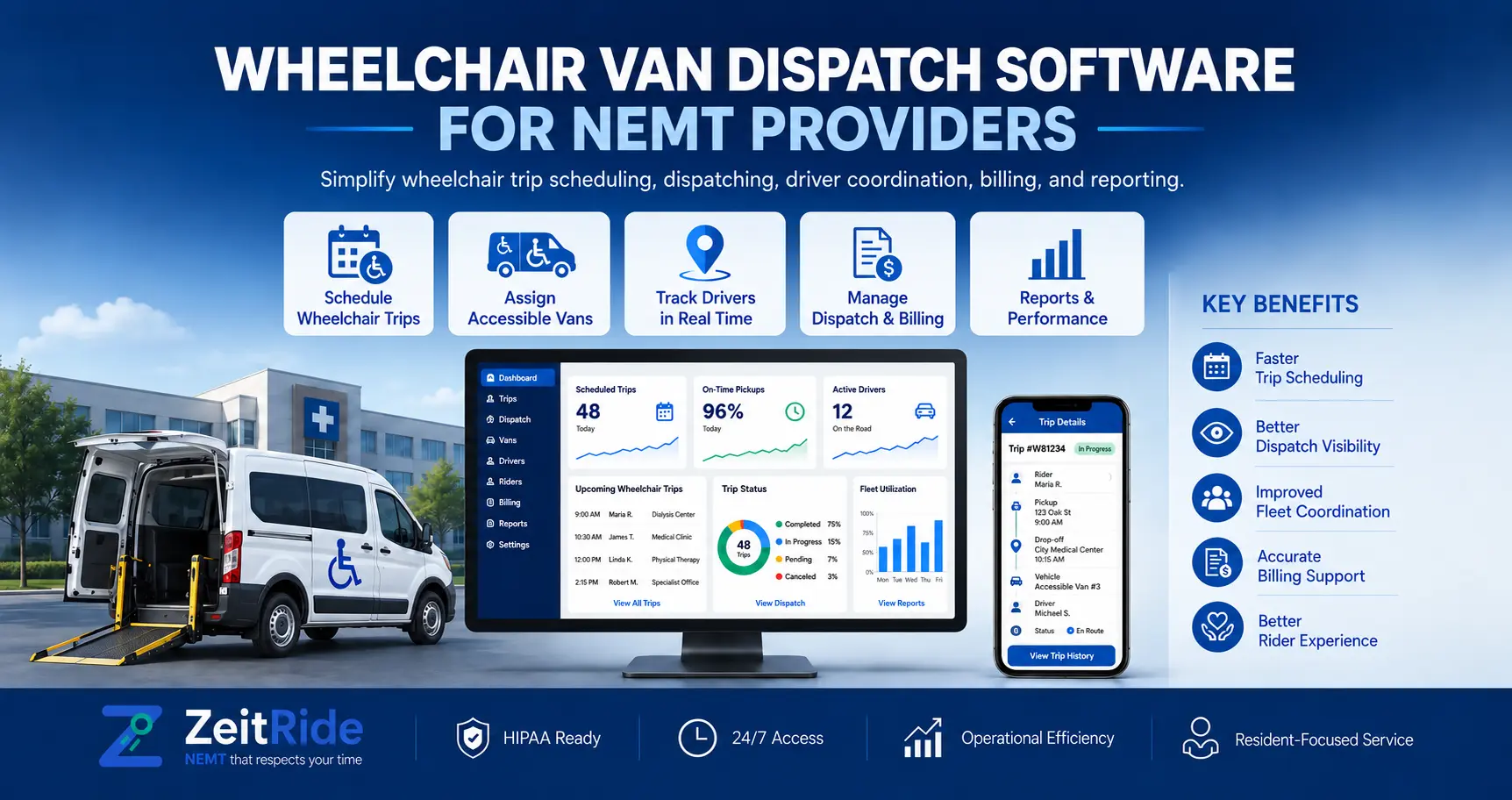 Wheelchair Van Dispatch Software for NEMT Providers