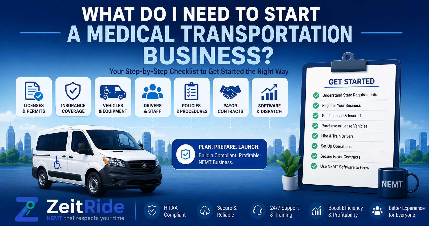 What do I need to start a medical transportation business?