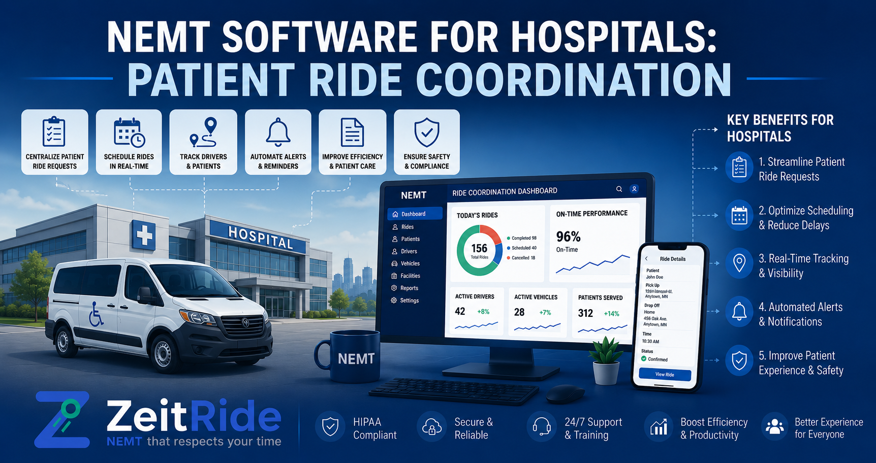 NEMT Software for Hospitals: Patient Ride Coordination