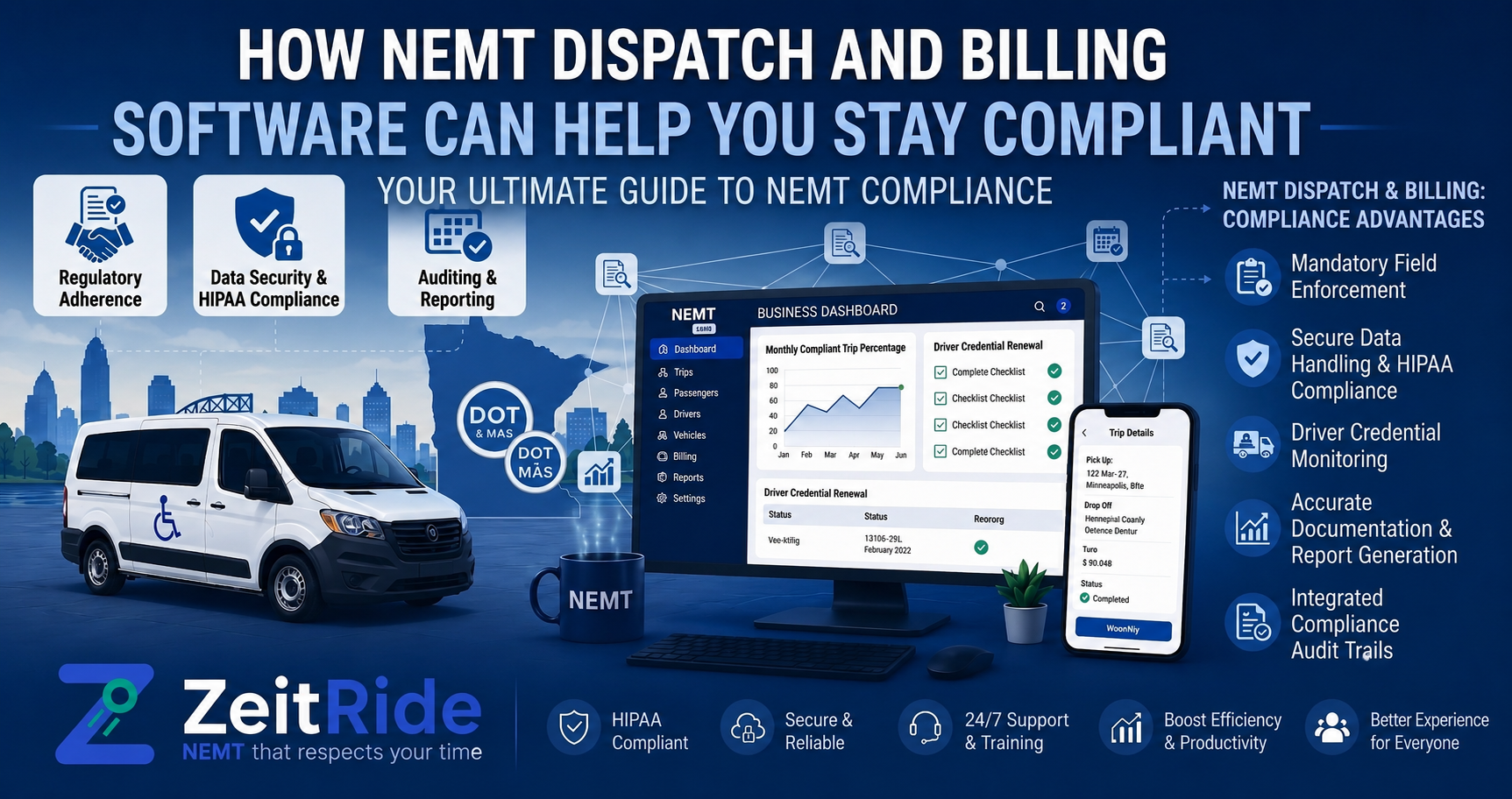 How NEMT Dispatch and Billing Software Can Help You Stay Compliant