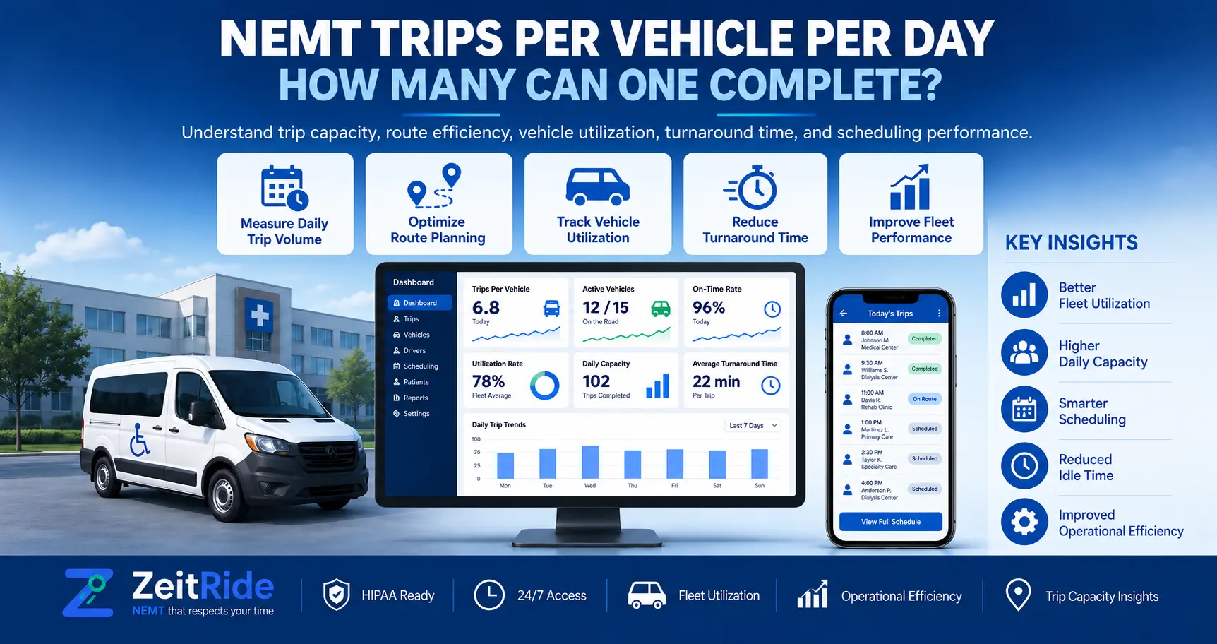 NEMT Trips per Vehicle per Day: How Many Can One Complete?