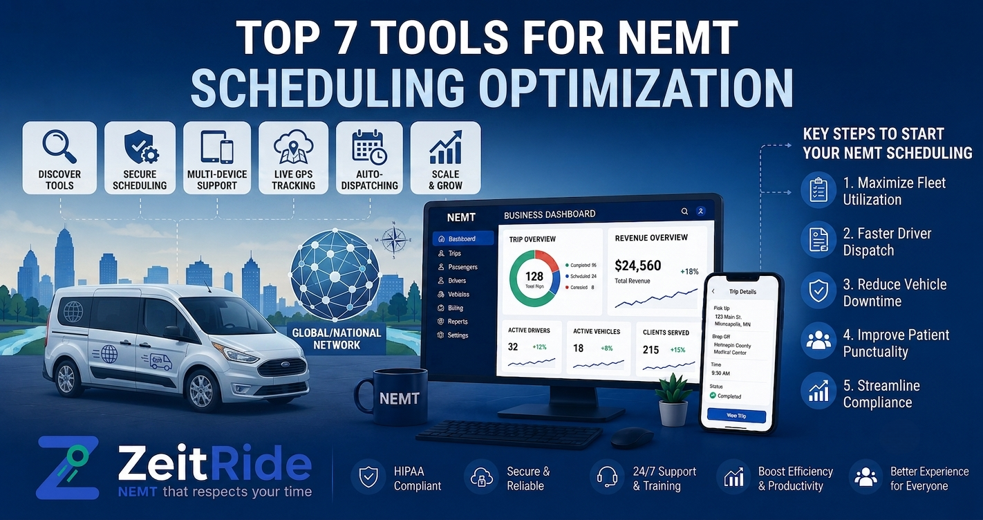 Top 7 tools for NEMT scheduling optimization