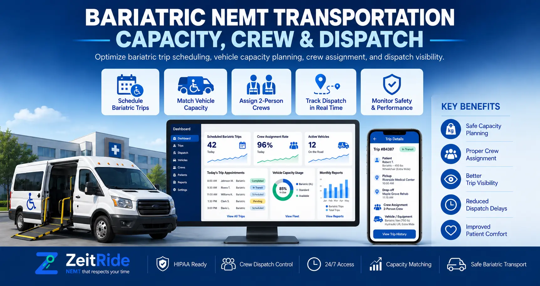 Bariatric NEMT Transportation: Capacity, Crew & Dispatch