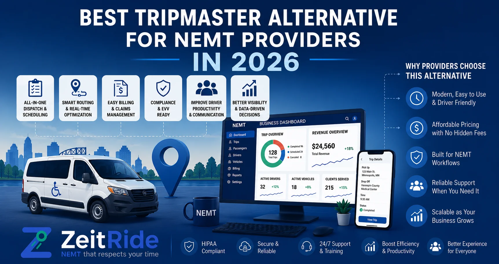 Best TripMaster Alternative for NEMT Providers | ZeitRide
