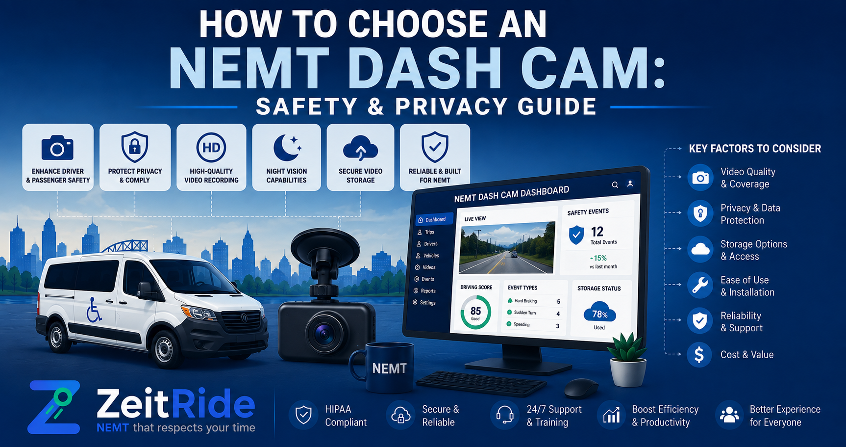 How to Choose the Right NEMT Dash Cam