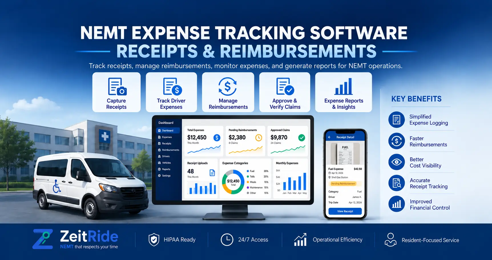 NEMT Expense Tracking Software: Receipts & Reimbursements